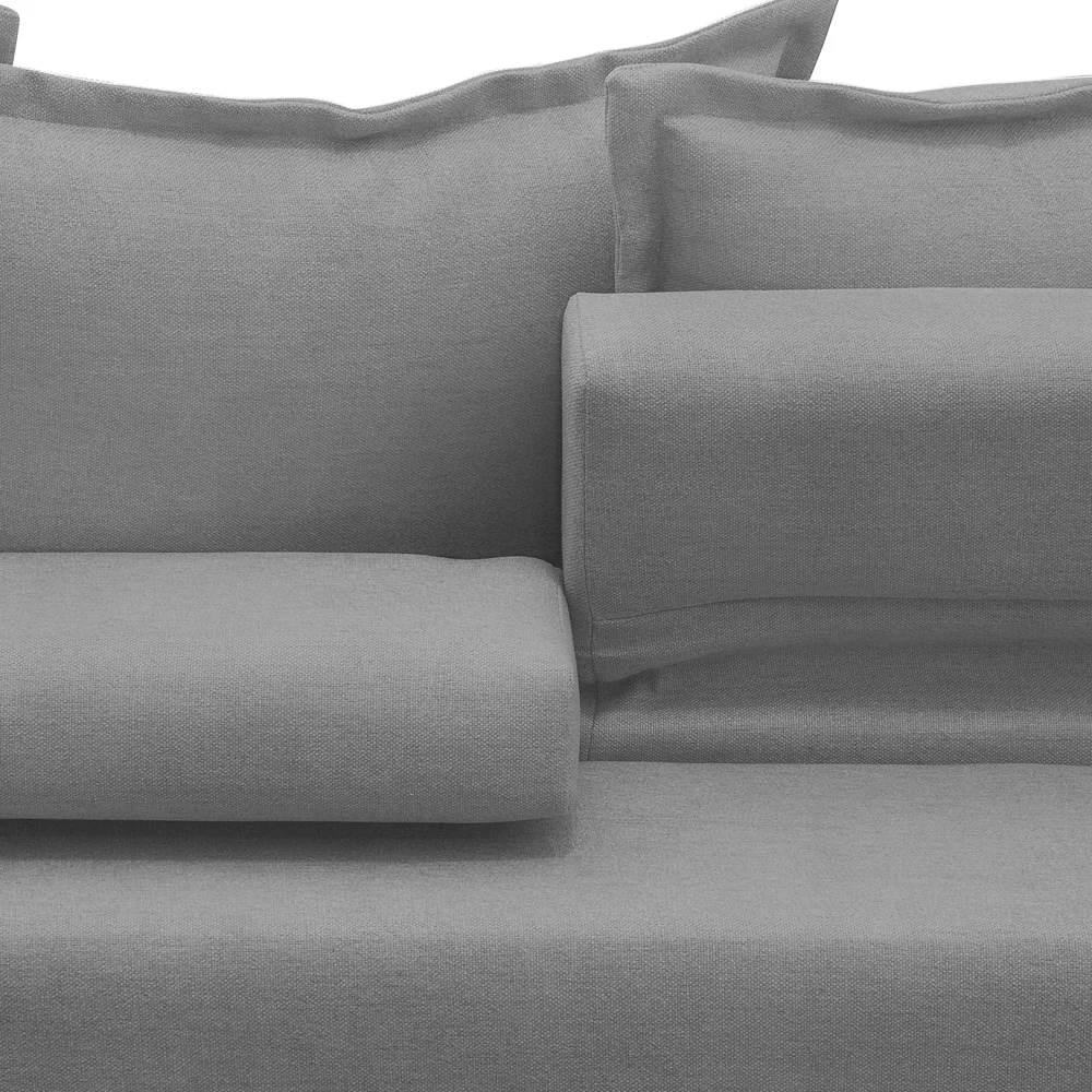 Sofá Retrátil Reclinável 3 Lugares 195cm Roma F05 Veludo Cinza - Mpozenato