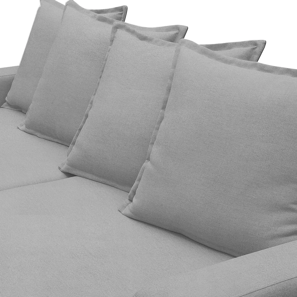 Sofá Retrátil Reclinável 3 Lugares 195cm Roma F05 Veludo Cinza - Mpozenato