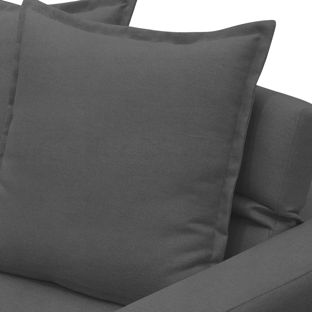 Sofá Retrátil Reclinável 3 Lugares 195cm Roma F05 Veludo Grafite - Mpozenato