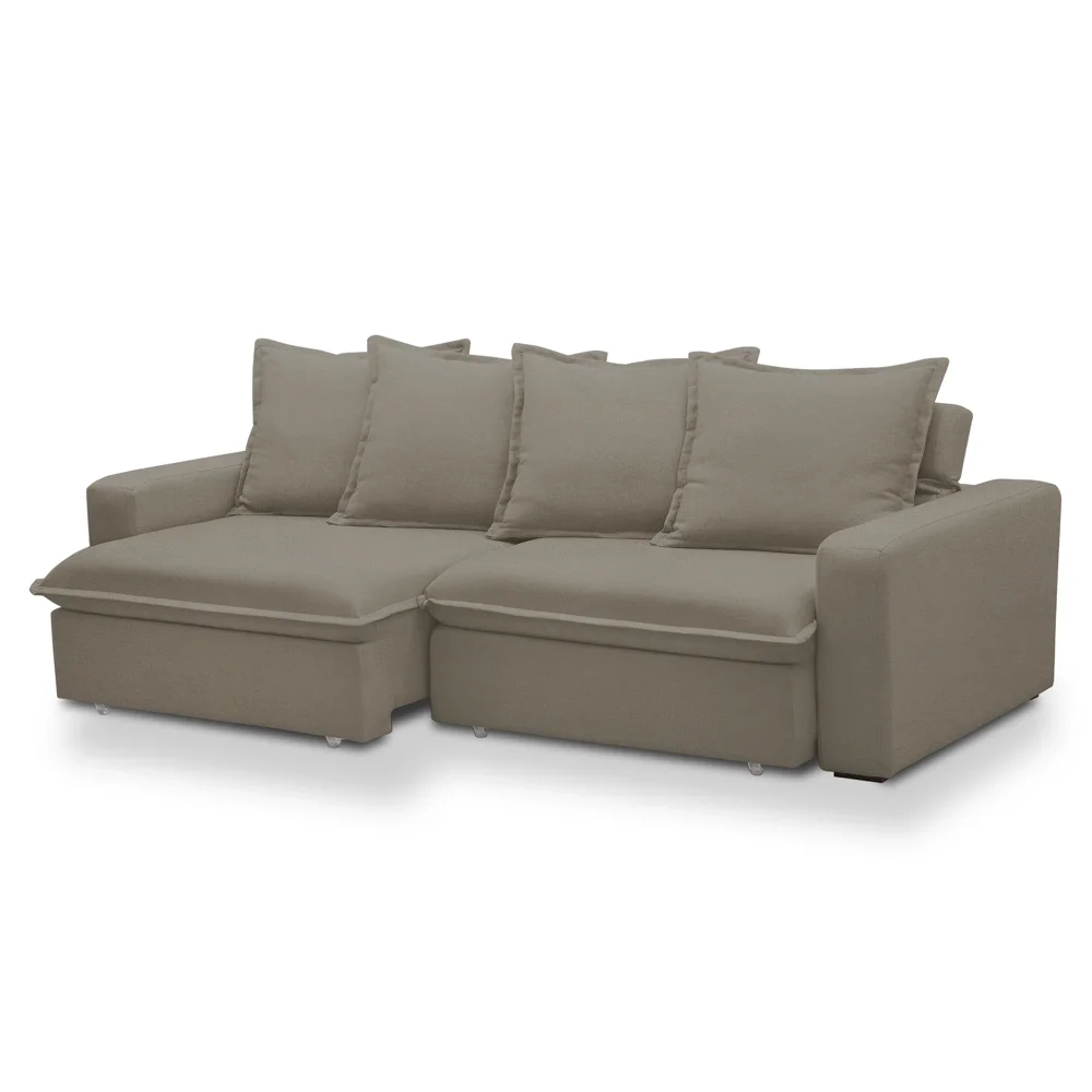 Sofá Retrátil Reclinável 3 Lugares 195cm Roma F05 Veludo Marrom - Mpozenato