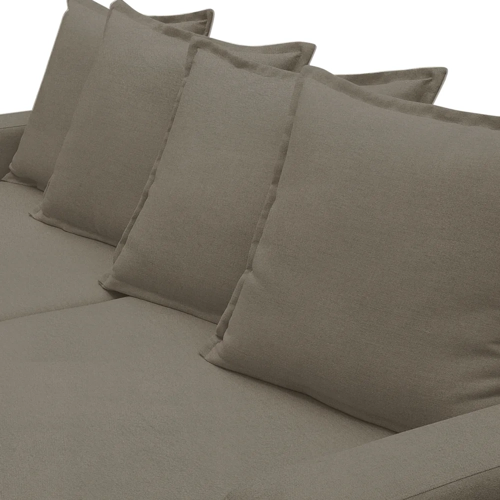 Sofá Retrátil Reclinável 3 Lugares 195cm Roma F05 Veludo Marrom - Mpozenato