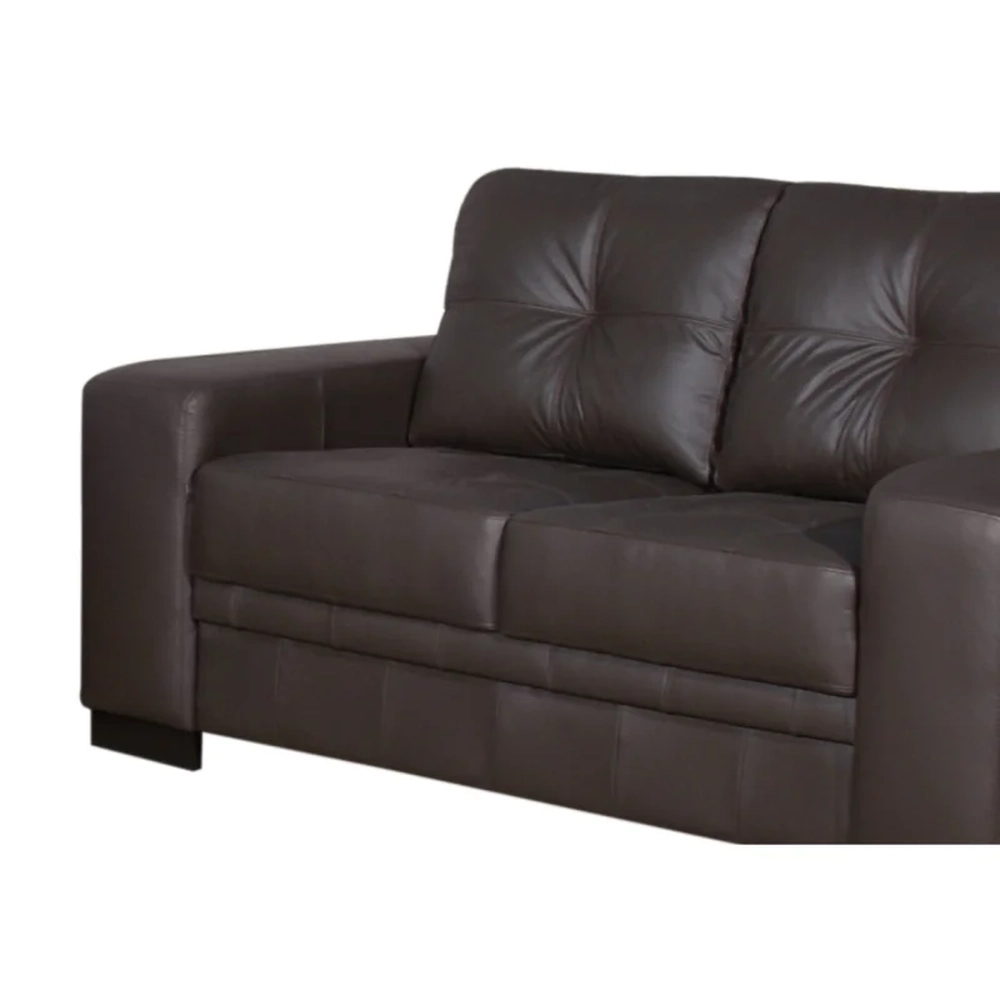 Sofá 2 Lugares 170cm Sala Couro Milano Marrom - Scala Decor
