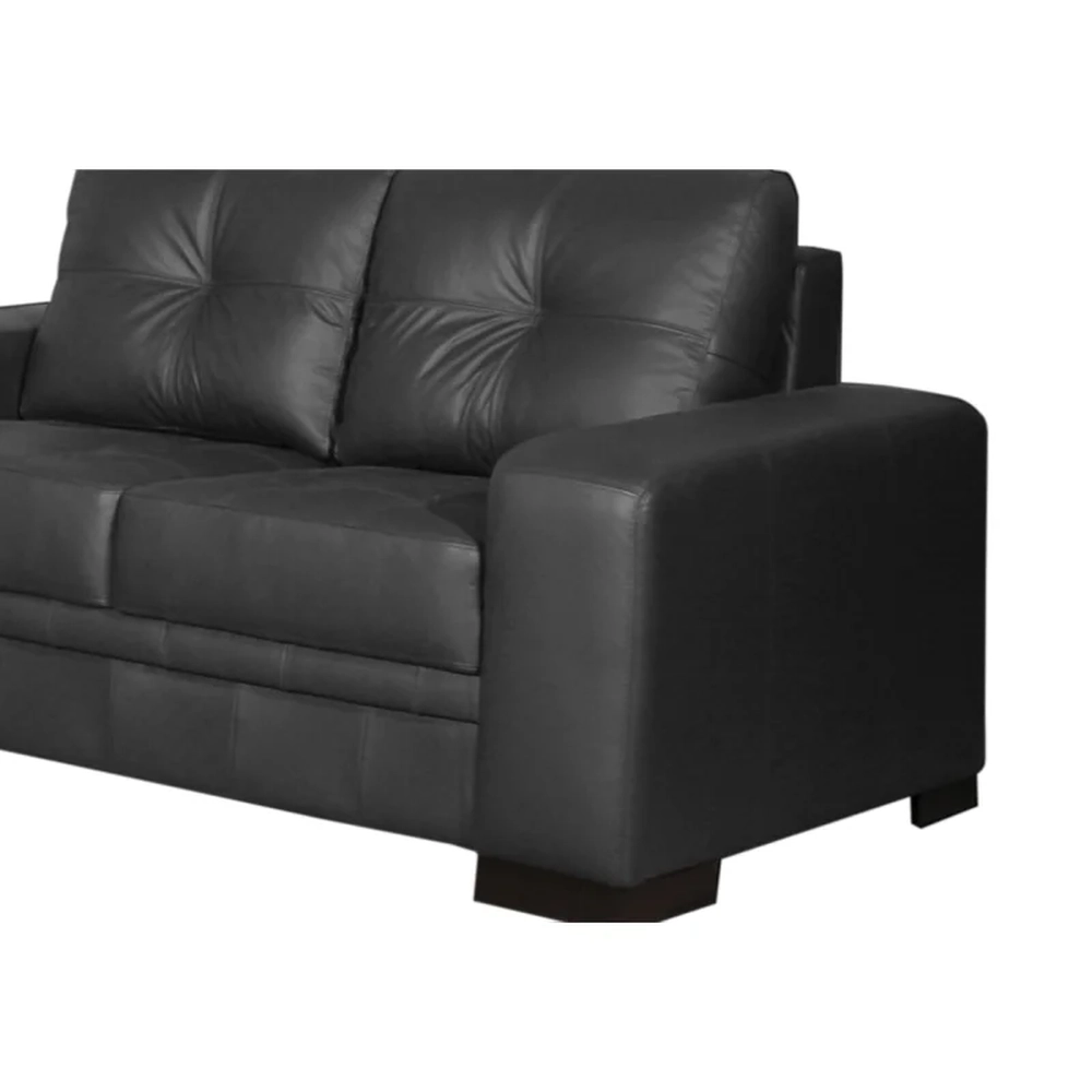 Sofá 2 Lugares 170cm Sala Couro Milano Preto  - Scala Decor