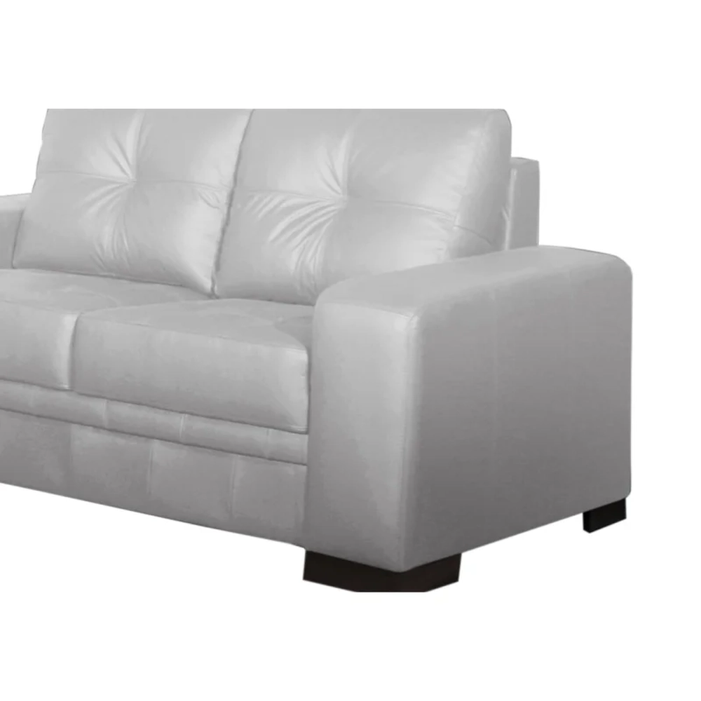 Sofá 2 Lugares 170cm Sala Couro Milano Branco - Scala Decor