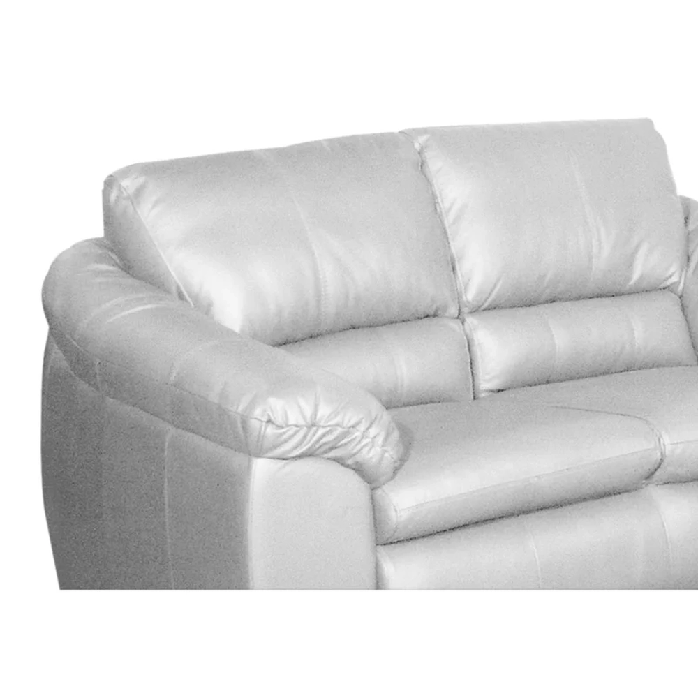 Sofá 2 Lugares Sala de Estar 155cm Veneza Couro Branco - Scala Decor