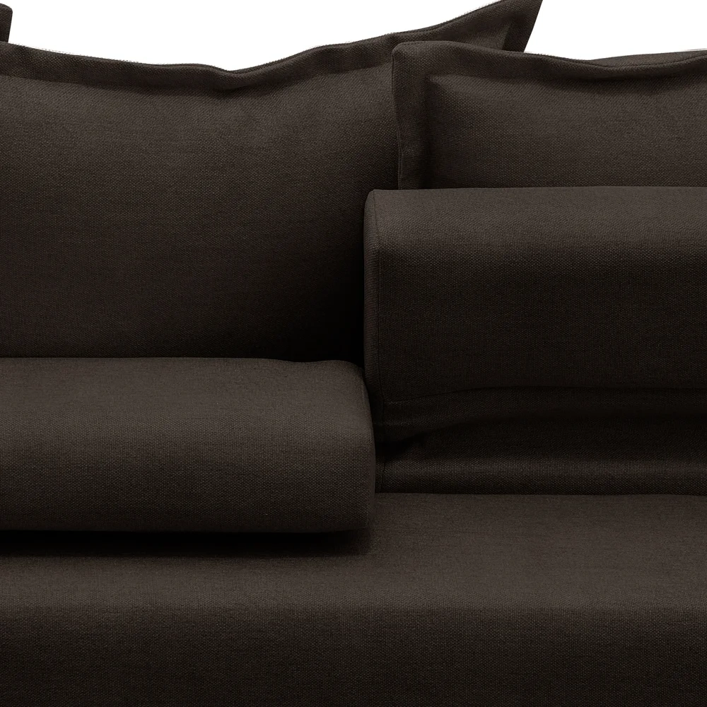 Sofá Retrátil Reclinável 3 Lugares 195cm Roma F05 Veludo Marrom Escuro - Mpozenato