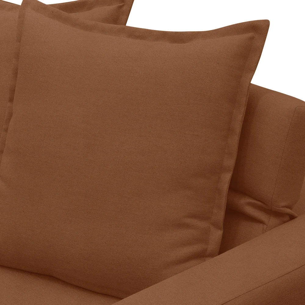 Sofá Retrátil Reclinável 3 Lugares 195cm Roma F05 Veludo Terracota - Mpozenato