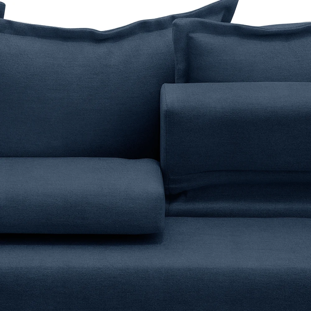 Sofá Retrátil Reclinável 3 Lugares 215cm Roma F05 Veludo Azul - Mpozenato