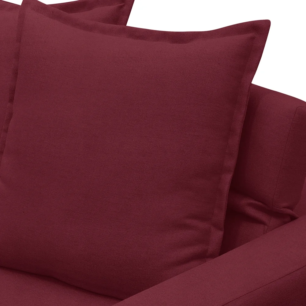 Sofá Retrátil Reclinável 3 Lugares 215cm Roma F05 Veludo Bordô - Mpozenato