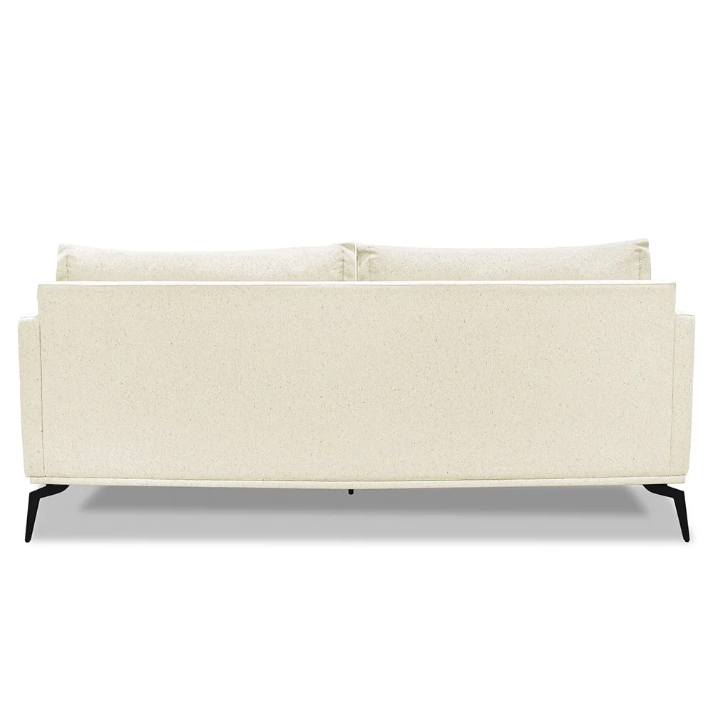 Sofá 2 Lugares 160cm Pés de Metal Vecchia S06 Linho Pérola - Mpozenato