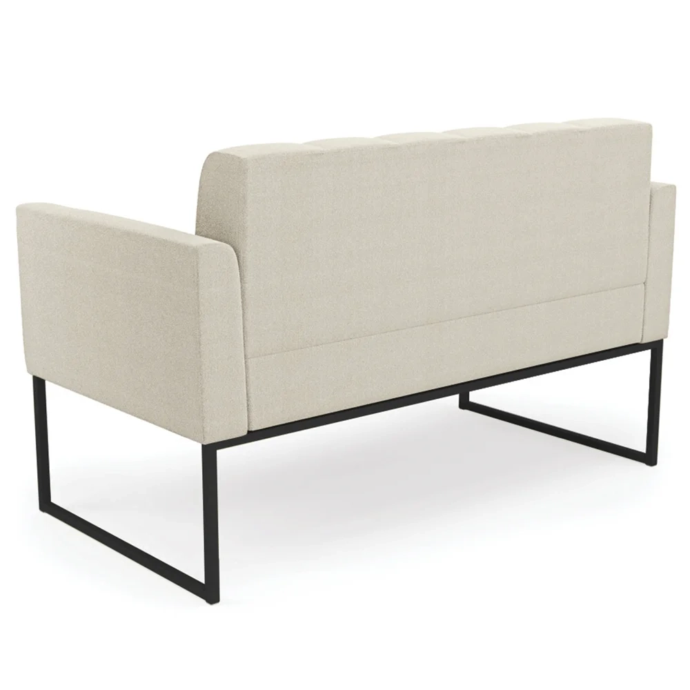 Namoradeira e Poltrona Industrial Preto Ana Boucle Bege - Ibiza