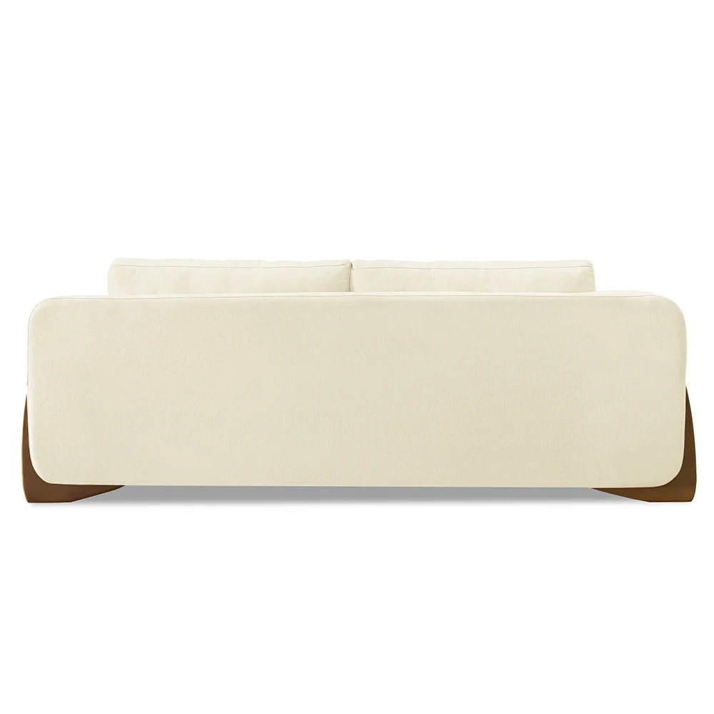 Sofá 2 Lugares Base de Madeira 180cm Izzy S06 Linho Pérola - Mpozenato