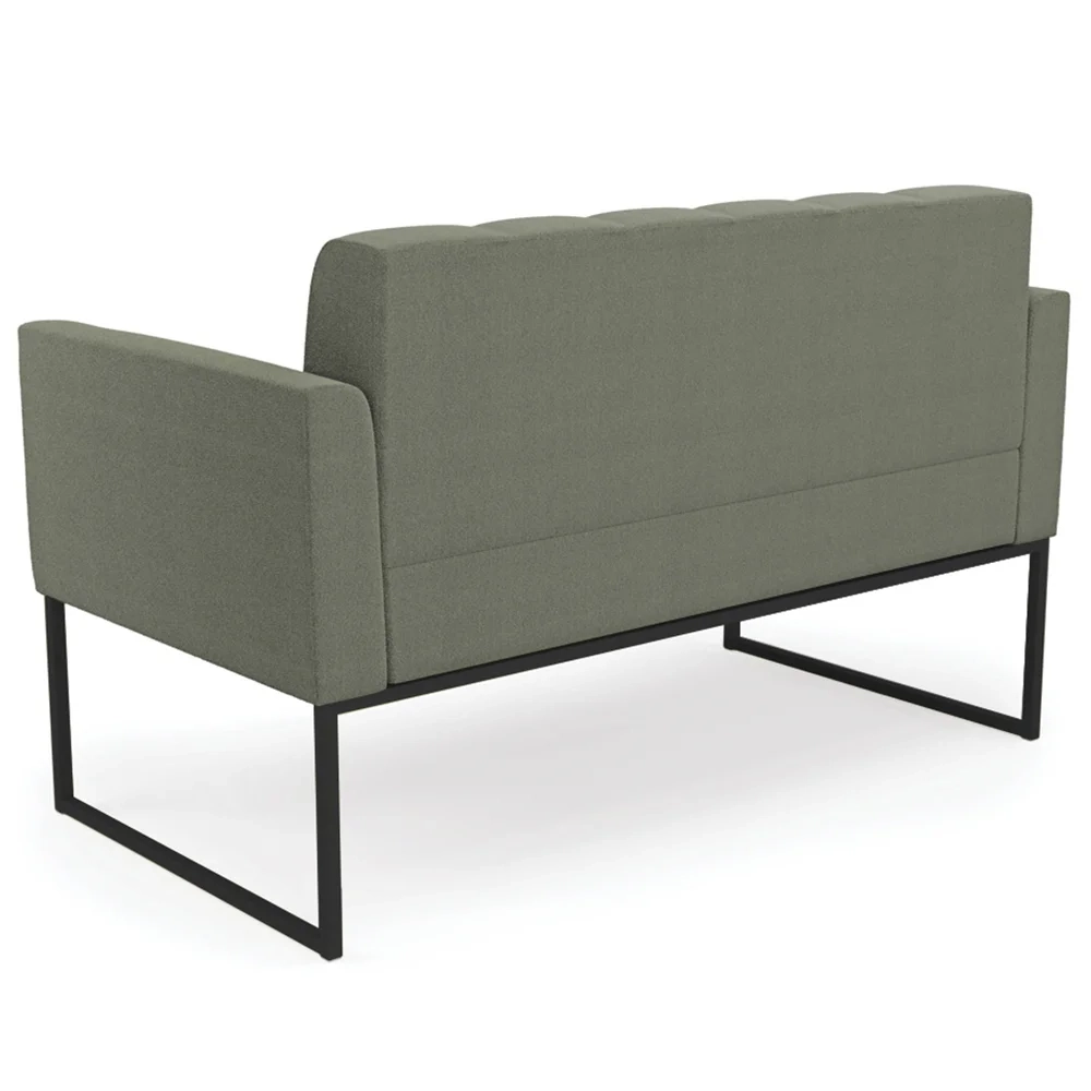 Namoradeira e Poltrona Industrial Preto Ana Boucle Menta - Ibiza