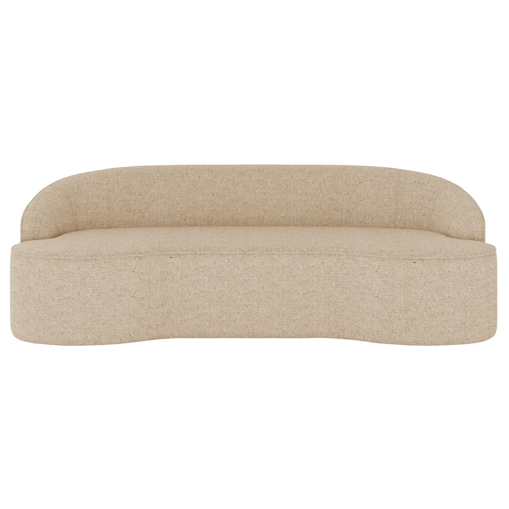 Sofá 5 Lugares para Sala de Estar Living 280cm Theo D06 Linho Marfim - Mpozenato