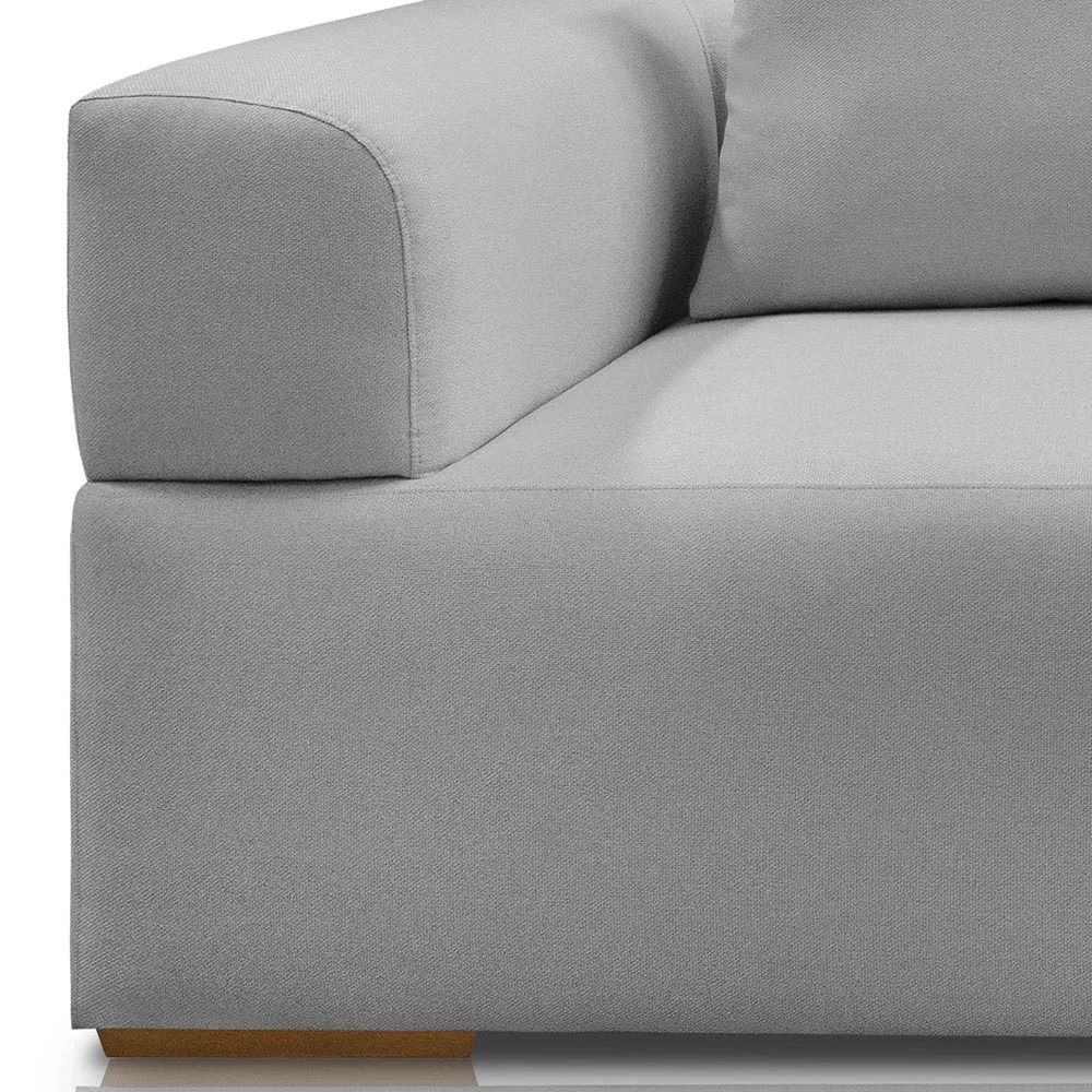 Sofá 4 Lugares Sala de Estar 240cm Willy S06 Linho Grigio - Mpozenato