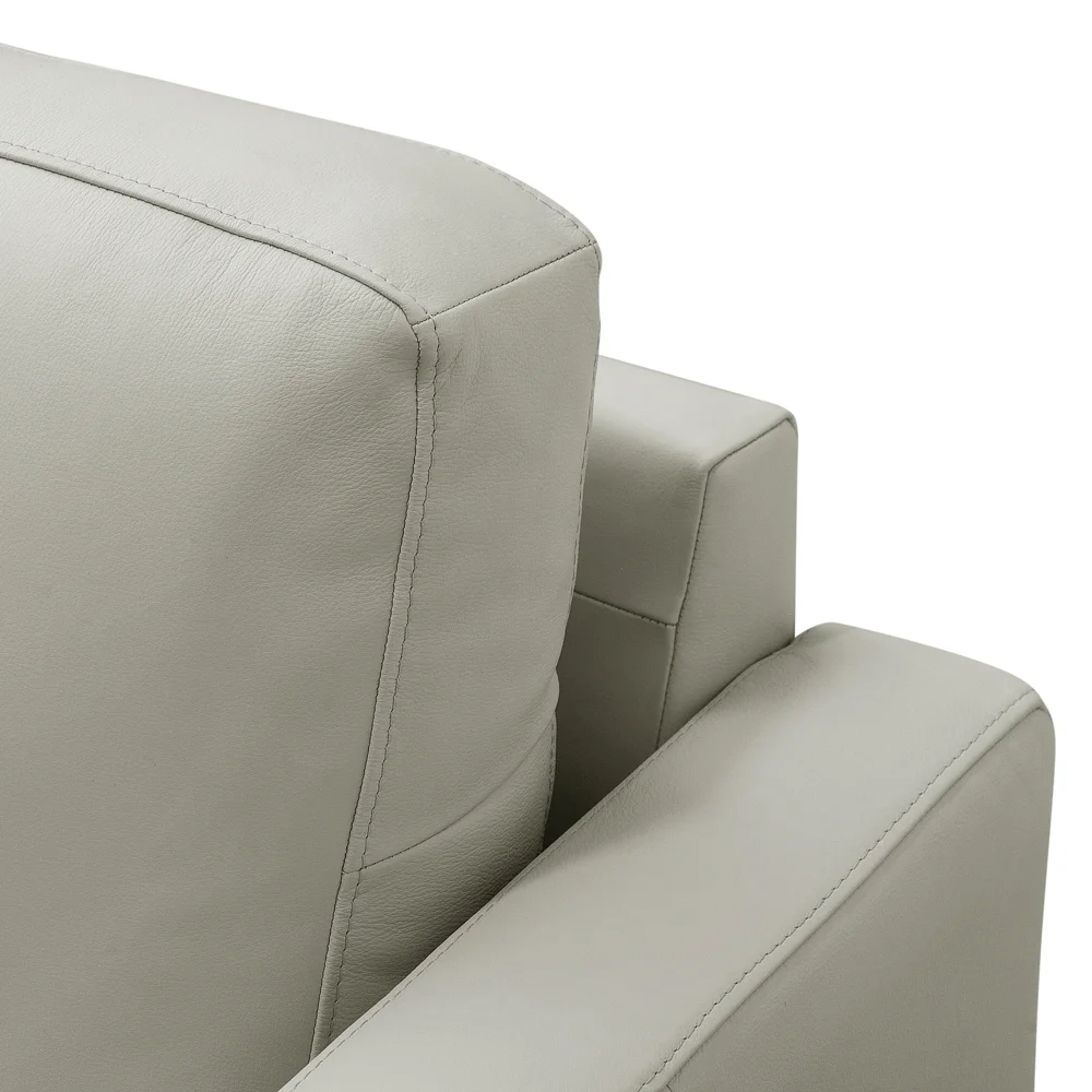 Sofá 2 Lugares Para Sala Living 180cm Vults L08 Couro Pérola - Mpozenato