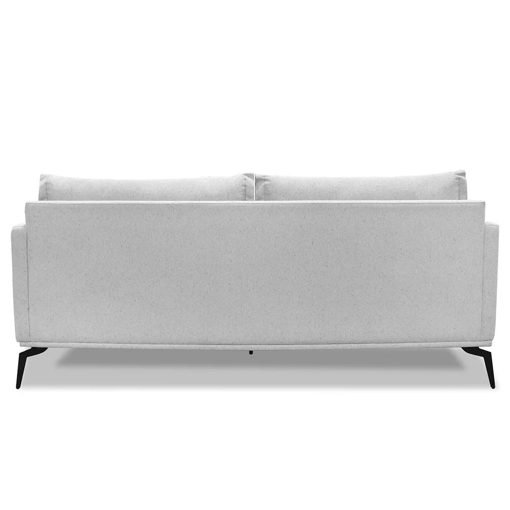 Sofá 2 Lugares 160cm Pés de Metal Vecchia S06 Linho Grigio - Mpozenato