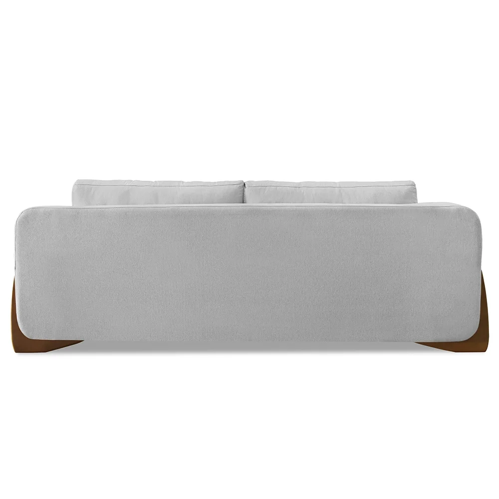 Sofá 2 Lugares Base de Madeira 180cm Izzy S06 Linho Grigio - Mpozenato