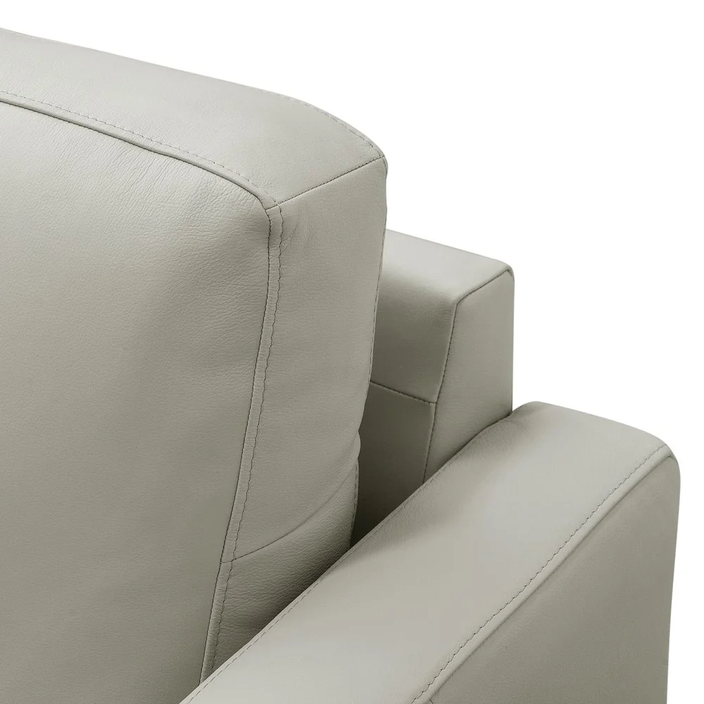 Sofá 4 Lugares Para Sala Living 270cm Vults L08 Couro Pérola - Mpozenato