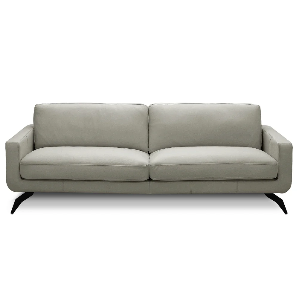 Sofá 4 Lugares Para Sala Living 270cm Vults L08 Couro Pérola - Mpozenato