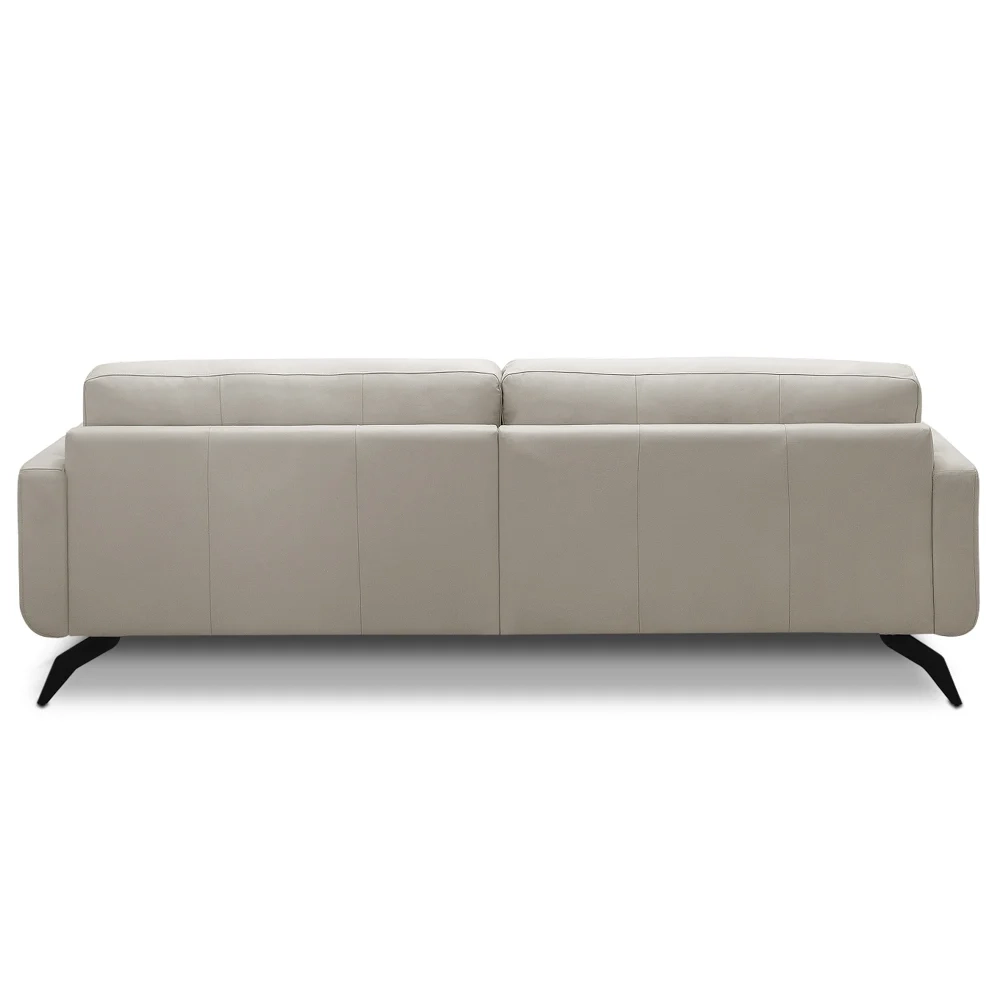 Sofá 4 Lugares Para Sala Living 270cm Vults L08 Couro Off   - Mpozenato