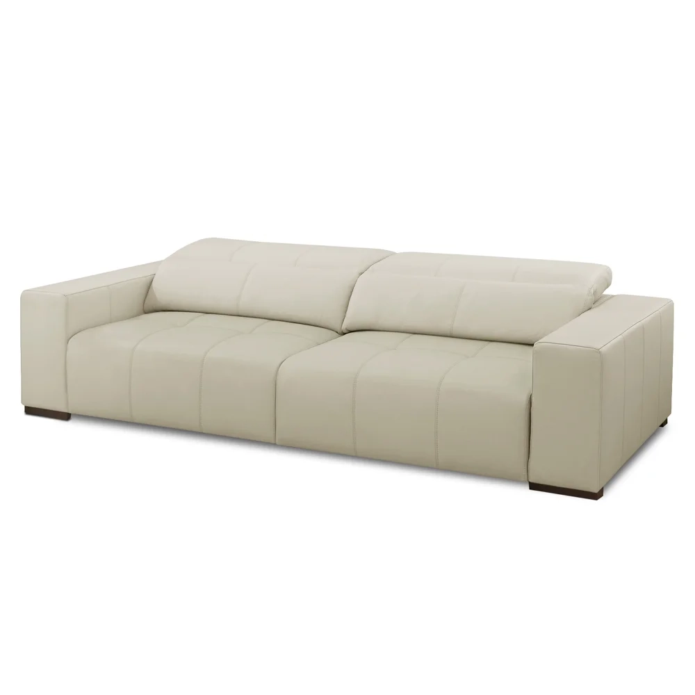 Sofá Retrátil Reclinável 3 Lugares 230cm Mare L08 Couro Off  - Mpozenato