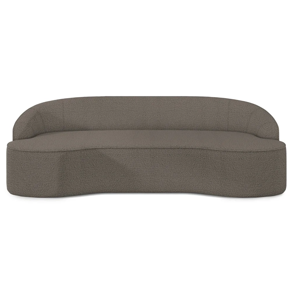 Sofá 5 Lugares para Sala de Estar Living 300cm Theo D06 Boucle Castor - Mpozenato