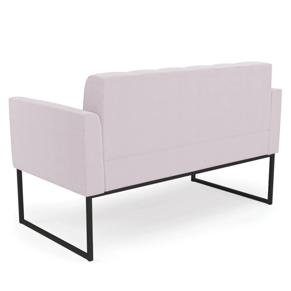 Namoradeira e Poltrona Industrial Preto Ana Boucle Rosê - Ibiza