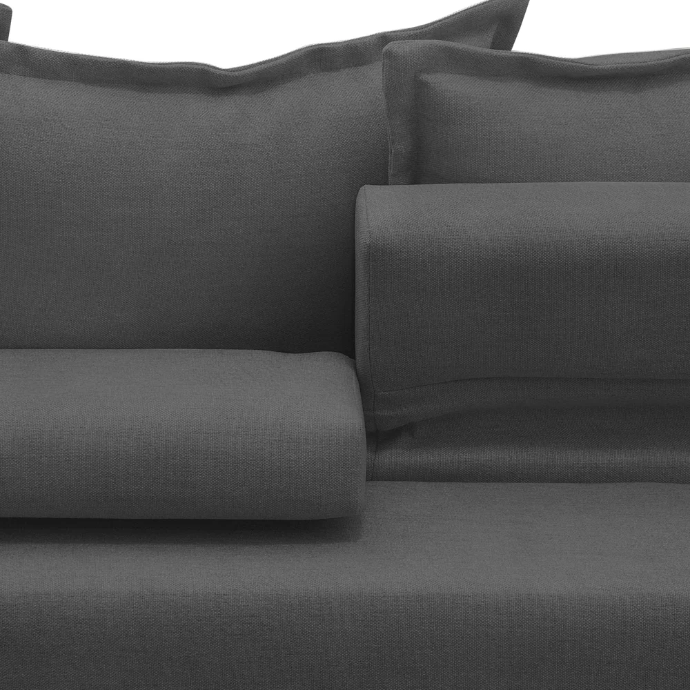 Sofá Retrátil Reclinável 3 Lugares 235cm Roma F05 Veludo Grafite - Mpozenato