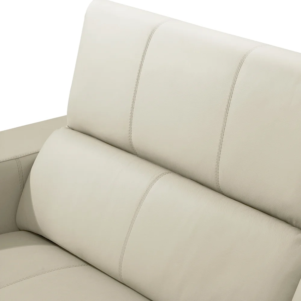 Sofá Retrátil Reclinável 3 Lugares 250cm Mare L08 Couro Off  - Mpozenato