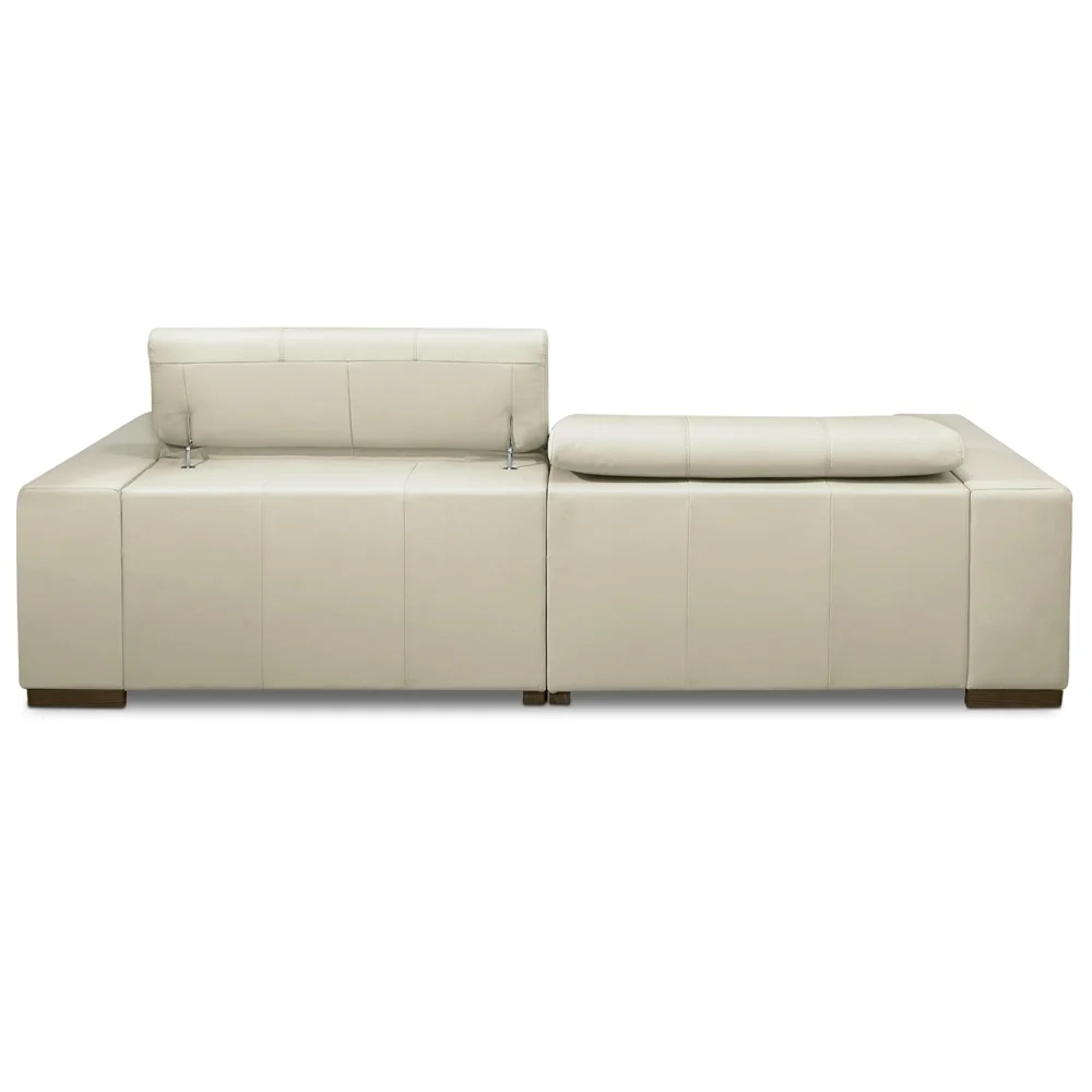 Sofá Retrátil Reclinável 3 Lugares 250cm Mare L08 Couro Off  - Mpozenato