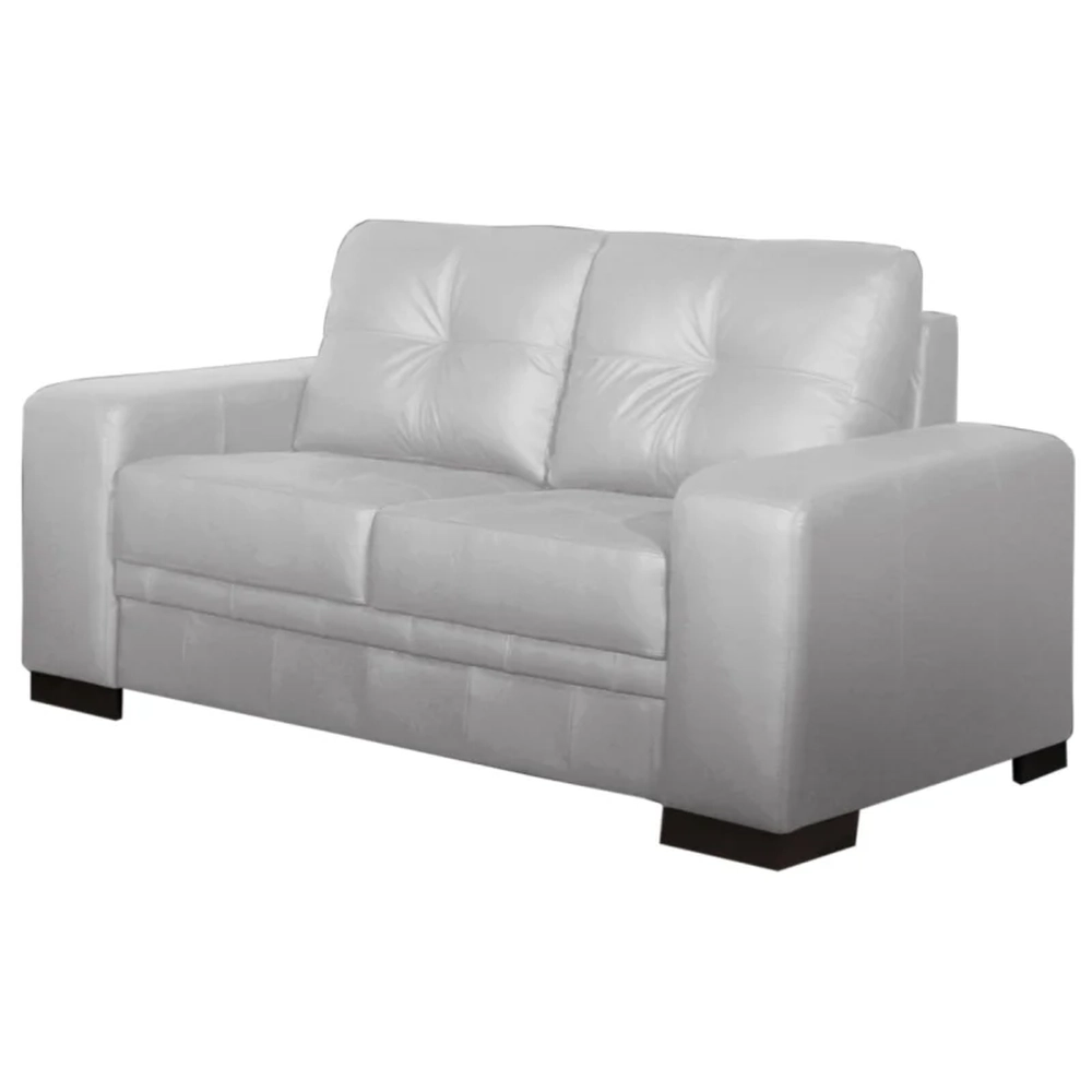 Sofá 2 e 3 Lugares Couro Sala Milano Branco  - Scala Decor