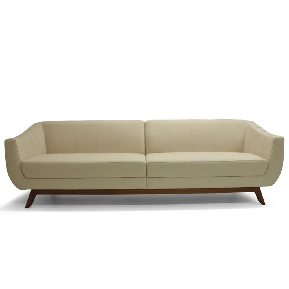 Sofá 3 Lugares 230cm Sala Atenas B172 Rústico Bege    - Domi