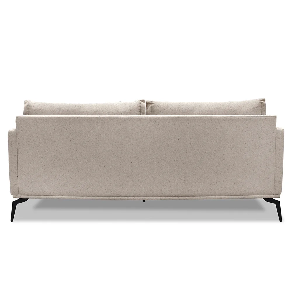 Sofá 2 Lugares 180cm Pés de Metal Vecchia S06 Linho Areia - Mpozenato