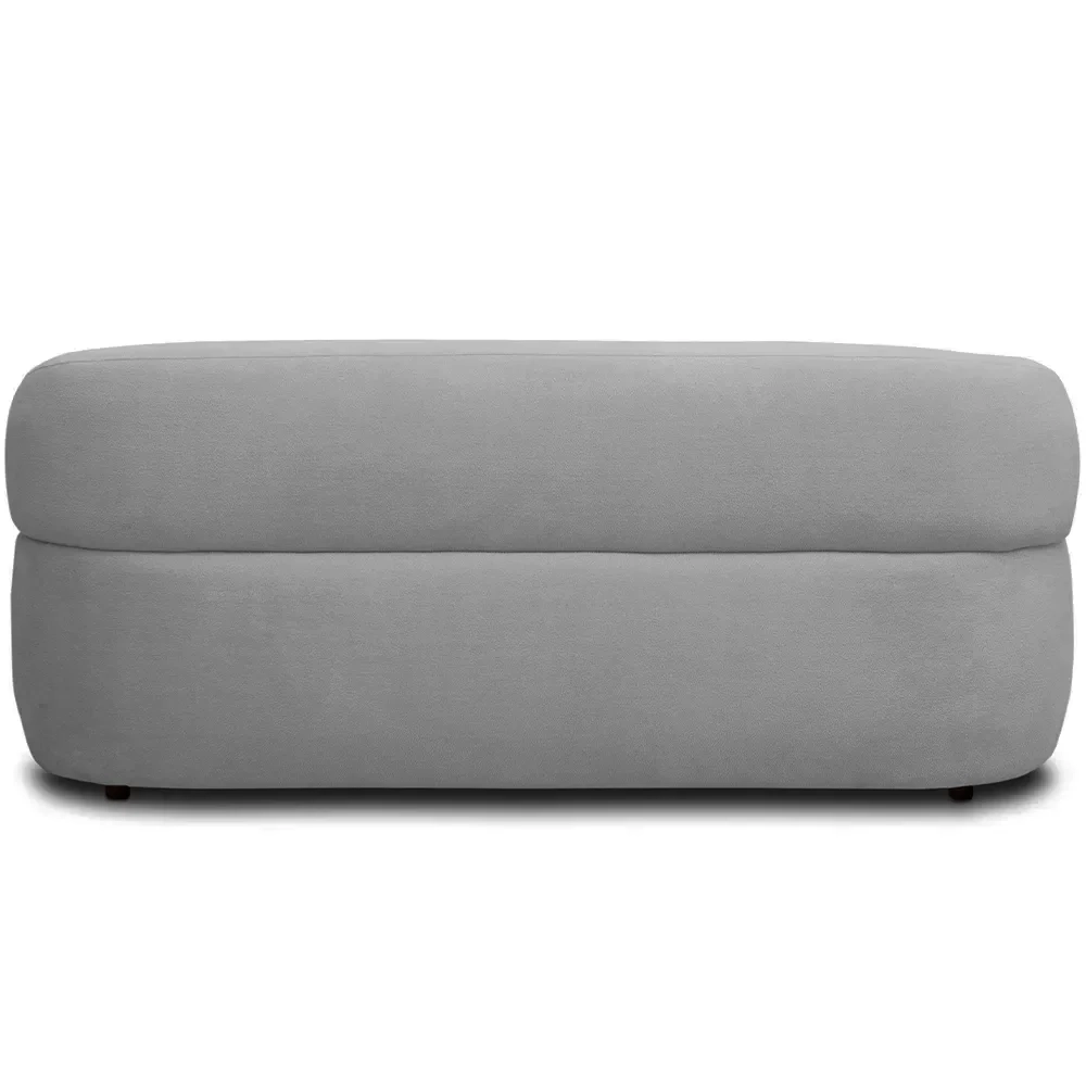 Sofá 2 Lugares Living Orgânico Sala de Estar 140cm Conka F05 Boucle Cinza - Mpozenato