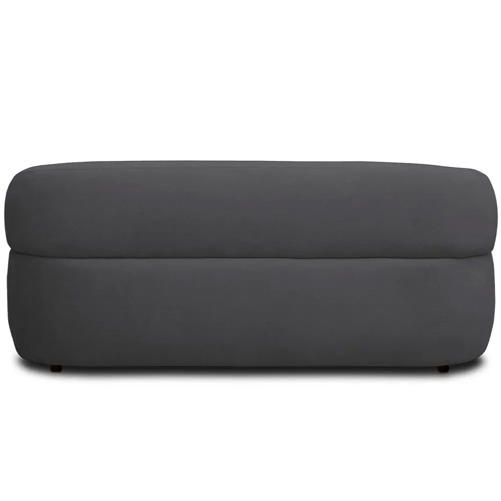 Sofá 2 Lugares Living Orgânico Sala de Estar 140cm Conka F05 Boucle Grafite - Mpozenato