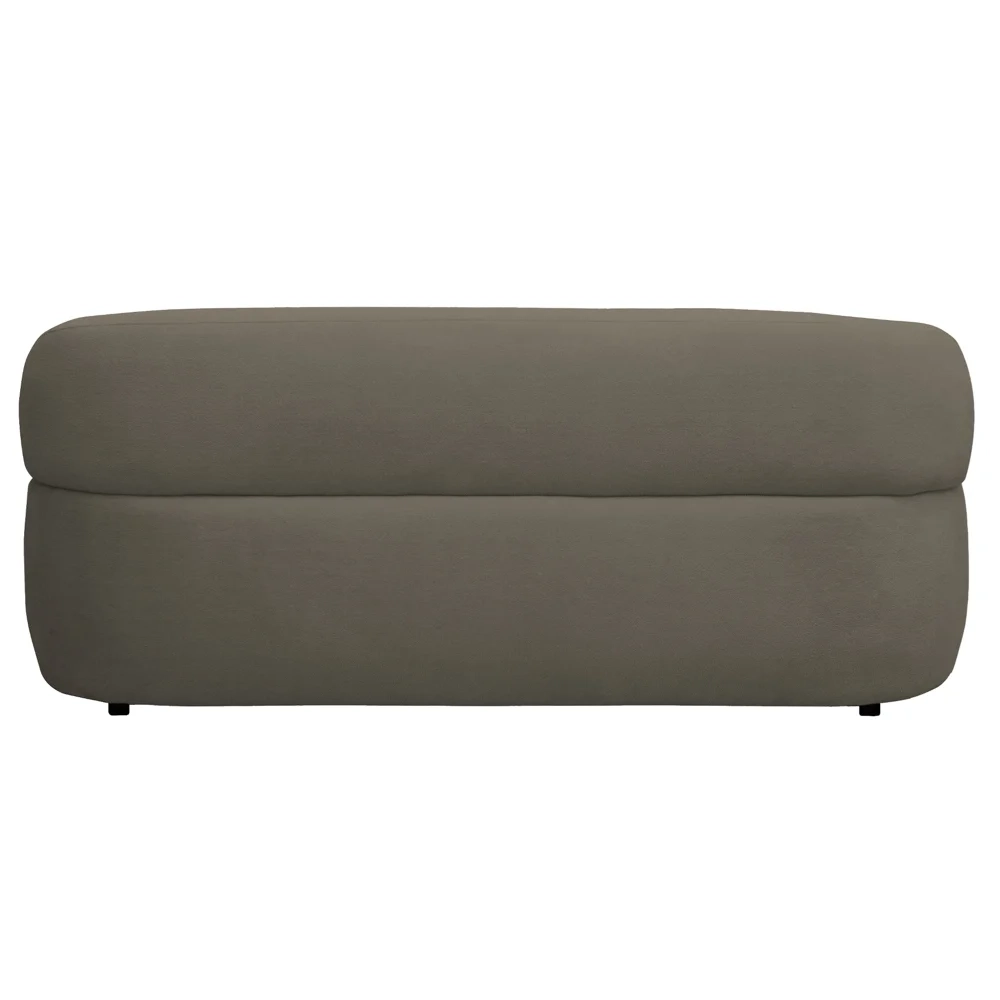 Sofá 2 Lugares Living Orgânico Sala de Estar 140cm Conka F05 Veludo Marrom - Mpozenato