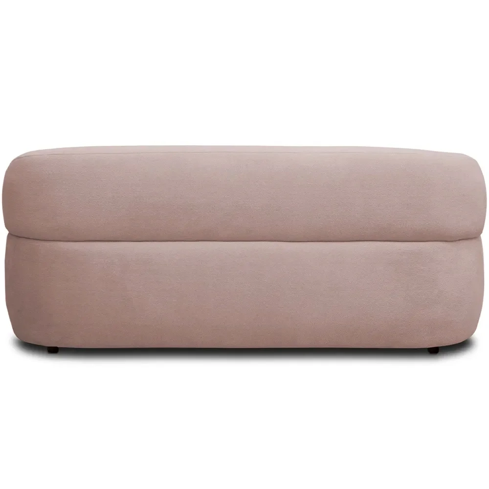 Sofá 2 Lugares Living Orgânico Sala de Estar 140cm Conka F05 Veludo Rosê - Mpozenato