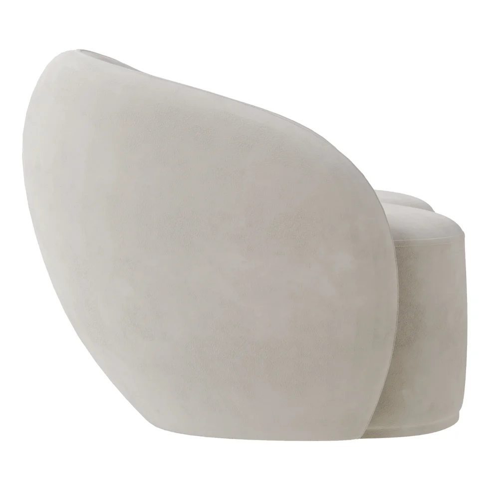 Sofá 2 Lugares Living Orgânico Sala de Estar 160cm Garbin Z08 Veludo Bege - Mpozenato