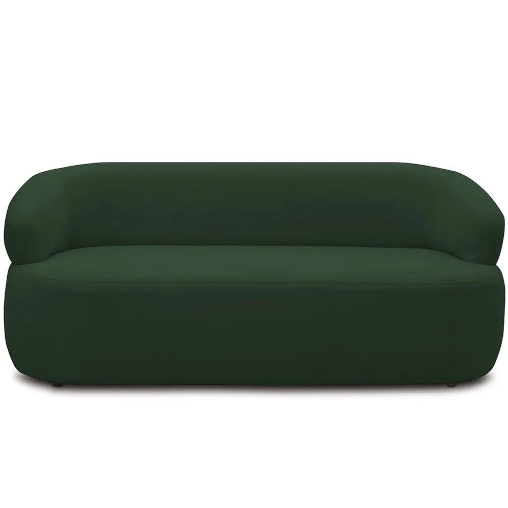 Sofá 2 Lugares Living Orgânico Sala de Estar 140cm Conka F05 Veludo Verde - Mpozenato