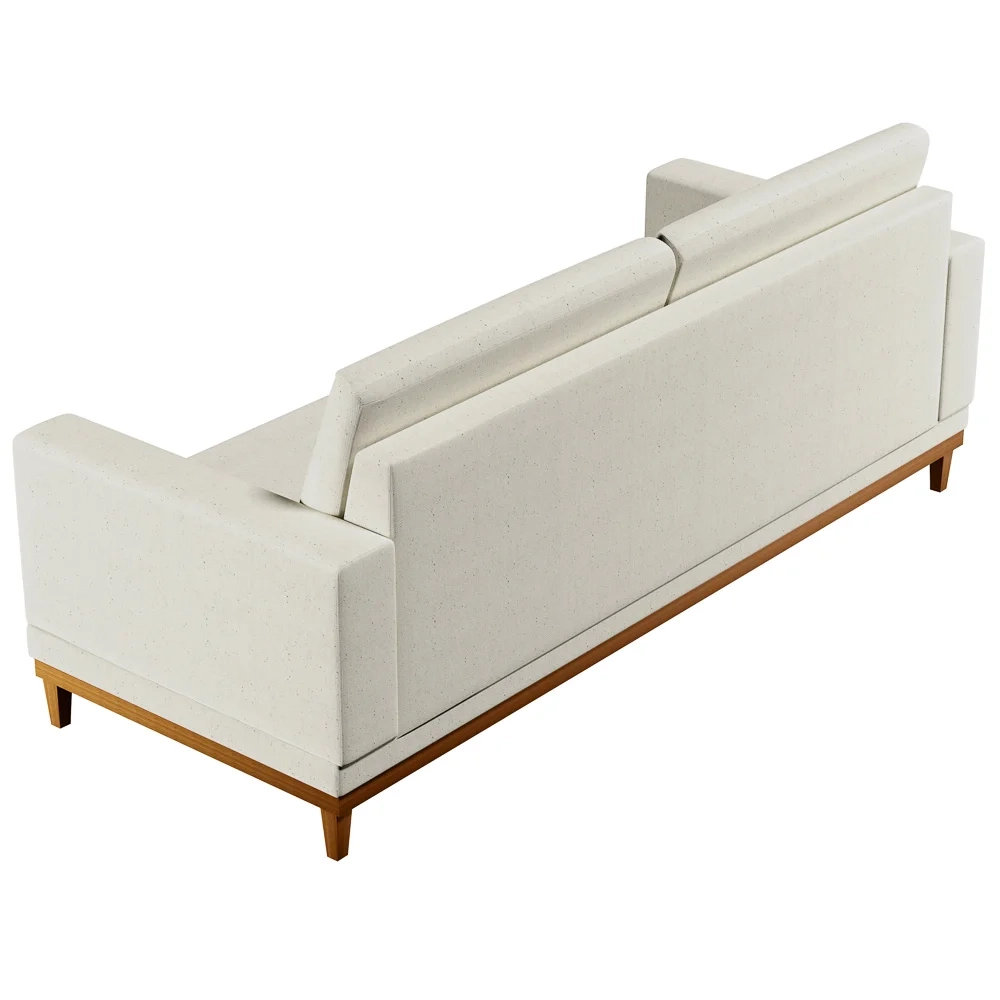 Sofá Living 180cm 3 Lugares Kayrós D05 Linho Cru - Mpozenato