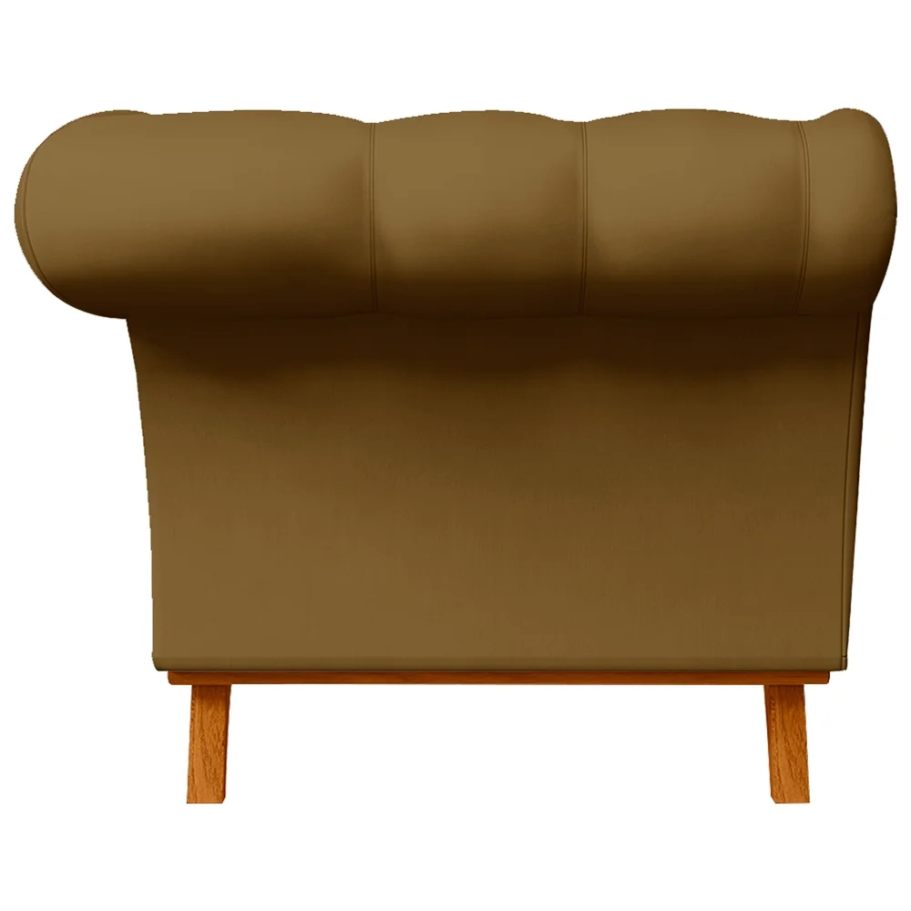 Sofá 150cm 2 Lugares Base Madeira Império B-260 Veludo Mostarda - Domi