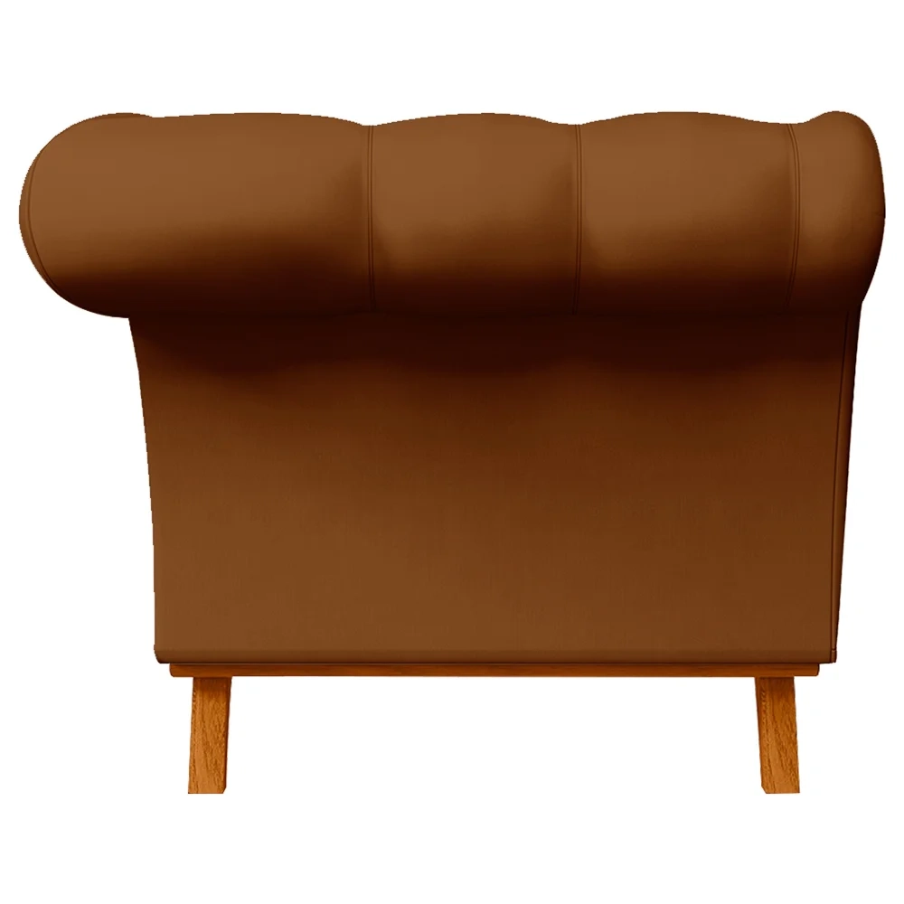 Sofá 150cm 2 Lugares Base Madeira Império C-262 Veludo Telha - Domi