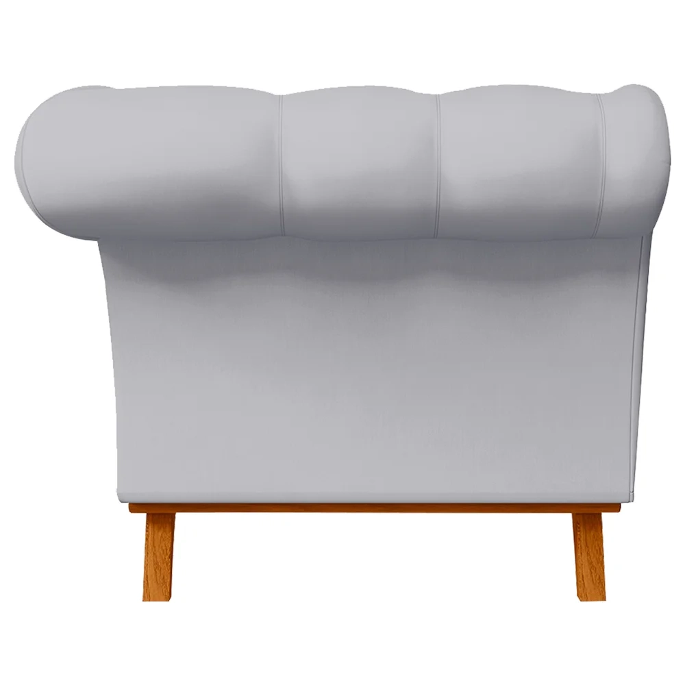Sofá 150cm 2 Lugares Base Madeira Império D-315 Linho Cinza Claro - Domi