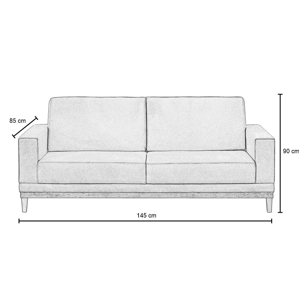 Sofá Living 145cm 2 Lugares Kayrós D05 Suede Bege - Mpozenato