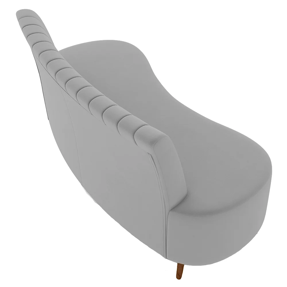 Sofá 2 Lugares para Sala Living 160cm Pés Palito Tamar Z08 Veludo Cinza - Mpozenato