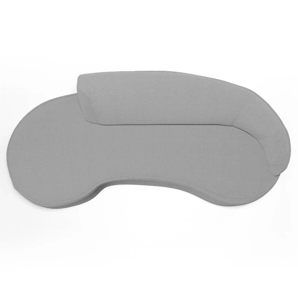 Sofá Living 2 Lugares 180cm Braço Direito Mozart D06 Boucle Cinza - Mpozenato