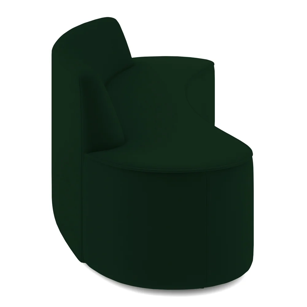 Sofá 2 Lugares para Sala de Estar Living 150cm Koane D06 Veludo Esmeralda - Mpozenato