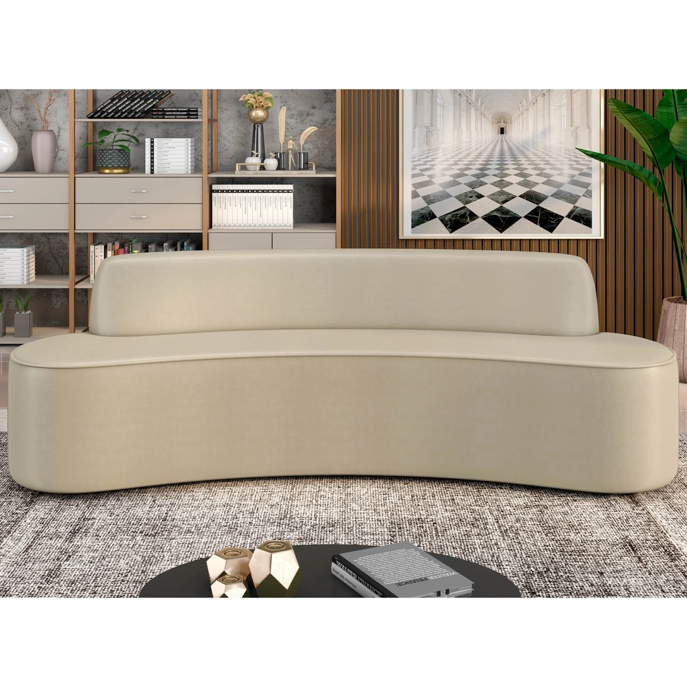 Sofá 4 Lugares para Sala de Estar Living 230cm Koane D06 Facto Pérola - Mpozenato