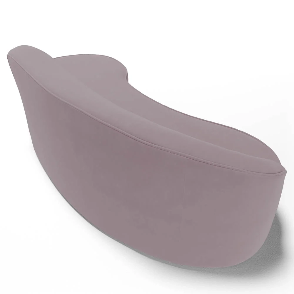 Sofá Living 3 Lugares 260cm Braço Esquerdo Mozart D06 Veludo Rosê - Mpozenato